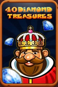 Król w koronie i czerwonym płaszczu z diamentami, tytuł "40 Diamond Treasures